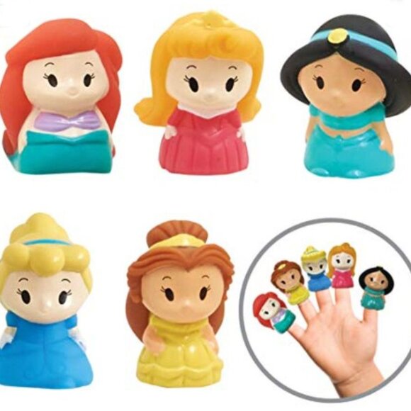 Disney Princess Bath Time Finger Puppets Set - Ariel, Belle, Cinderella, Aurora, - Picture 3 of 8